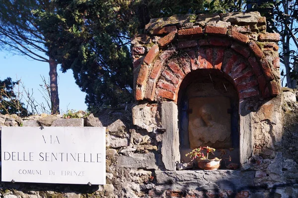Religiöst Tabernakel Sentinelle Gatan Florens Italien — Stockfoto