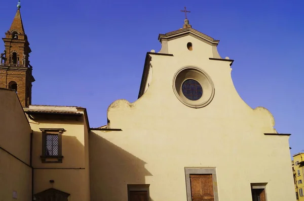 Fachada Iglesia Santo Spirito Florencia Italia —  Fotos de Stock