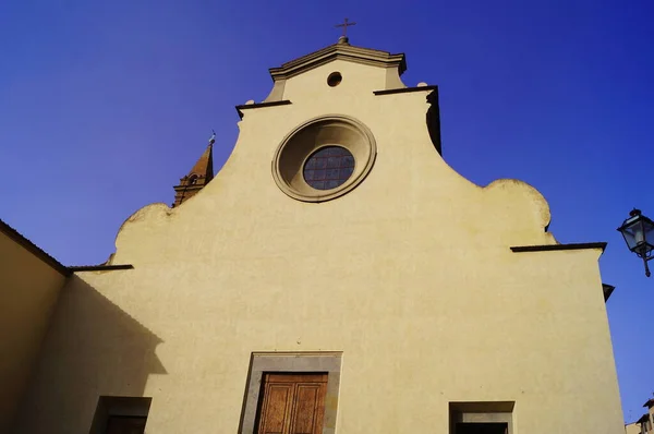 Gevel Van Santo Spirito Kerk Florence Italië — Stockfoto