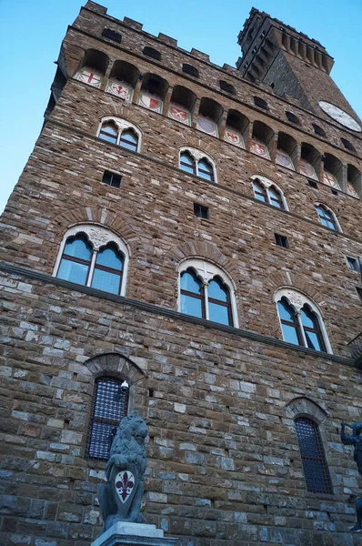 Γλυπτική Του Marzocco Σύμβολο Της Φλωρεντίας Στην Piazza Signoria Ιταλία — Φωτογραφία Αρχείου