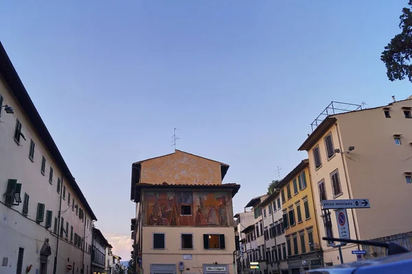 Fresque Sur Place Calza Florence Italie — Photo