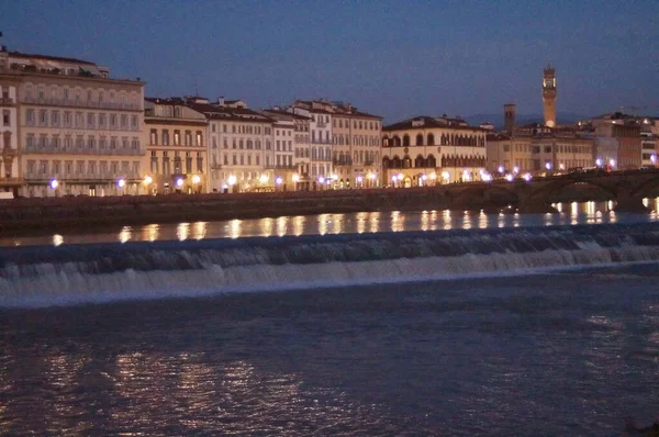 Weir Santa Rosa Por Noche Florencia Italia — Foto de Stock