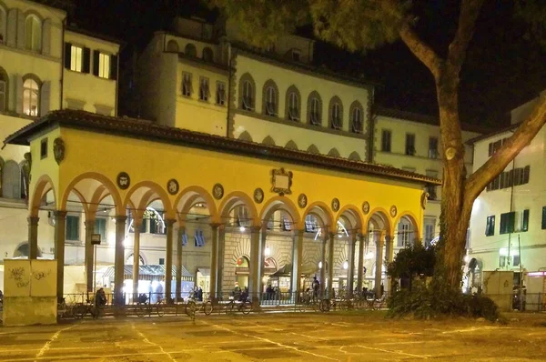 Plaza Ciompi Noche Florencia Italia —  Fotos de Stock