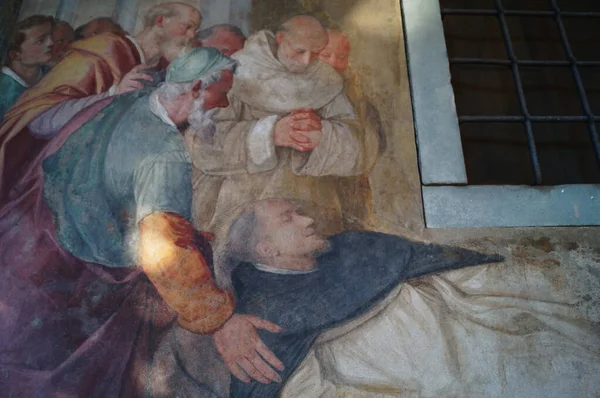 Τοιχογραφίες Στο Μεγάλο Μοναστήρι Της Santa Maria Novella Στη Φλωρεντία — Φωτογραφία Αρχείου