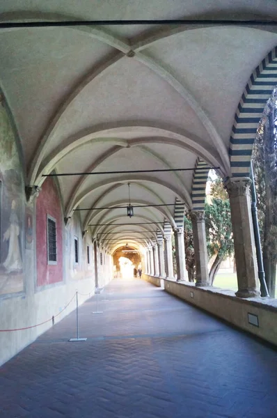 Portico Del Grande Chiostro Santa Maria Novella Firenze — Foto Stock