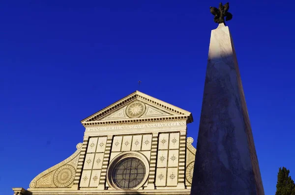 Talya Floransa Daki Santa Maria Novella Kilisesi Nin Cephesinin Ayrıntıları — Stok fotoğraf