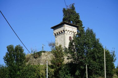 Castelnuovo Garfagnana, Toskana, İtalya 'daki Antik Kule