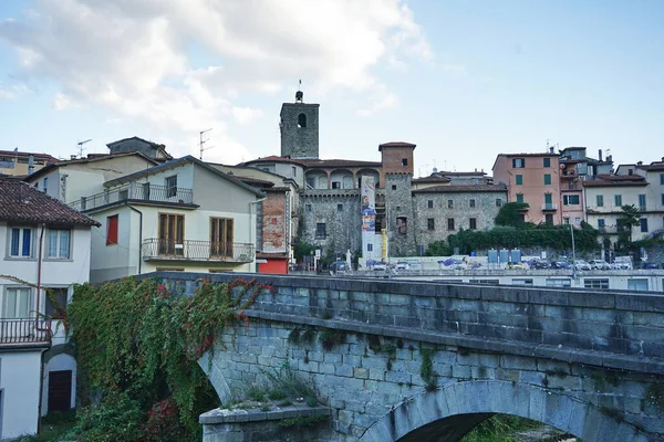 Pohled Castelnuovo Garfagnana Toskánsko Itálie — Stock fotografie