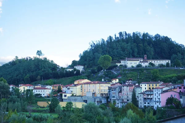 Kilátás Castelnuovo Garfagnana Toszkána Olaszország — Stock Fotó