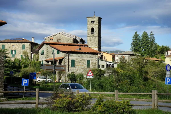 Vista Del Pueblo Piazza Serchio Garfagnana Toscana Italia — Foto de Stock