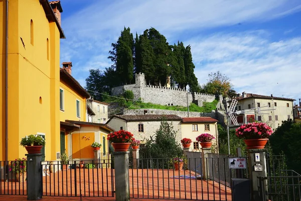 Вид Деревню Молаццана Гарфаньяне Тоскана Италия — стоковое фото