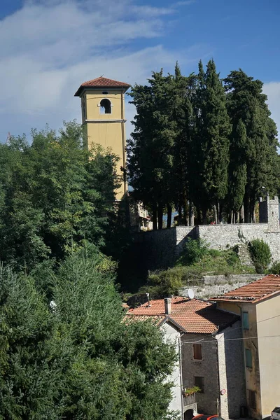 Башня Замке Деревни Молаццана Гарфаньяне Тоскана Италия — стоковое фото