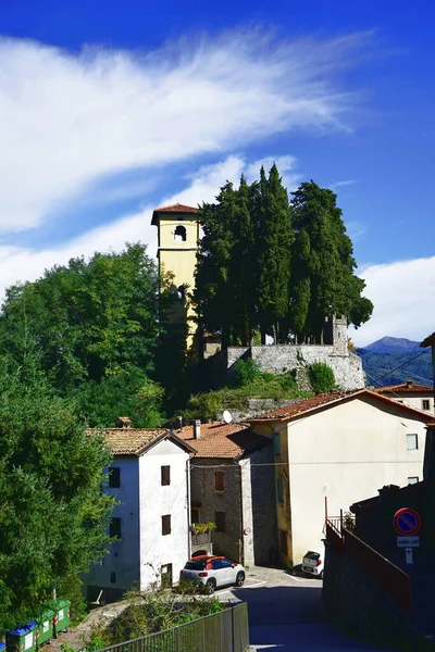 Tårn Slottet Landsbyen Molazzana Garfagnana Toscana Italien - Stock-foto