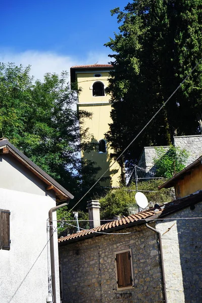 Věž Hradě Vesnice Molazzana Garfagnana Toskánsko Itálie — Stock fotografie