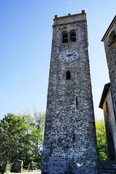 Zvonice Kostela San Jacopo Gallicano Garfagnana Toskánsko Itálie — Stock fotografie