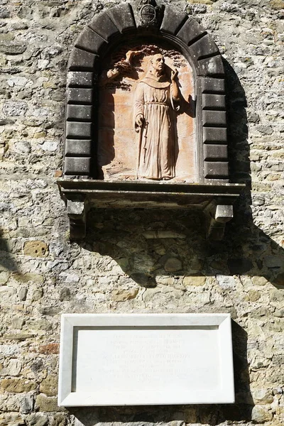 Dettaglio Del Campanile Della Chiesa San Jacopo Gallicano Garfagnana Toscana — Foto Stock