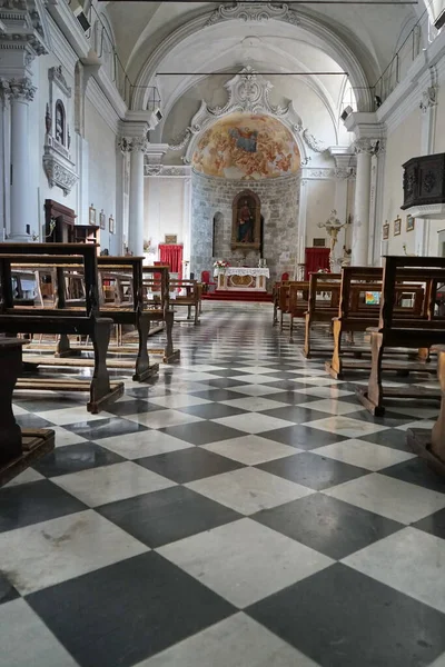 Interiér Kostela San Jacopo Gallicano Garfagnana Toskánsko Itálie — Stock fotografie