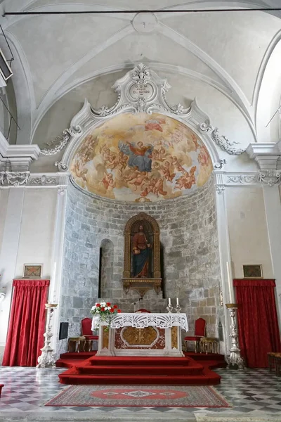 イタリア トスカーナ州ガルファニャーナのサン ヤコポ ガリカーノ教会の内部 — ストック写真