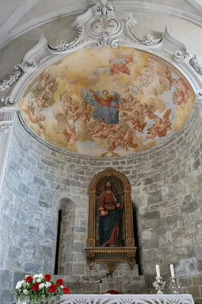 Внутрішня Частина Церкви Сан Якопо Галлікано Гарфаньяні Тоскана Італія — стокове фото