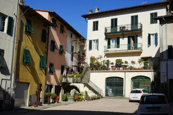 Plac Settembre Borgo Mozzano Garfagnana Toskania Włochy — Zdjęcie stockowe