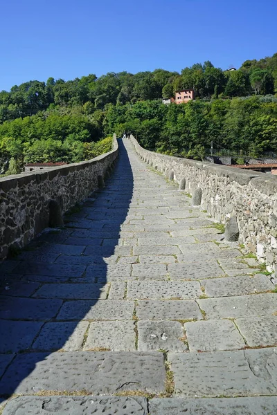 Maddalena Brug Genaamd Van Duivel Borgo Mozzano Garfagnana Toscane Italië — Stockfoto