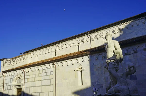 Fuente Del Gigante Lado Catedral Carrara Toscana Italia —  Fotos de Stock