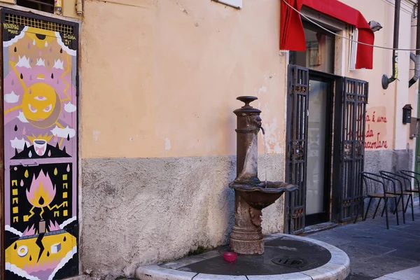 Alter Brunnen Auf Dem Erbplatz Carrara Toskana Italien — Stockfoto