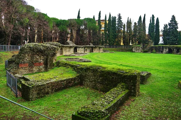 Ρωμαϊκό Αμφιθέατρο Στο Arezzo Τοσκάνη Ιταλία — Φωτογραφία Αρχείου
