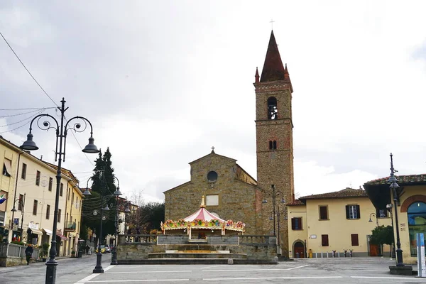 Praça Sant Agostino Arezzo Toscana Italia — Fotografia de Stock