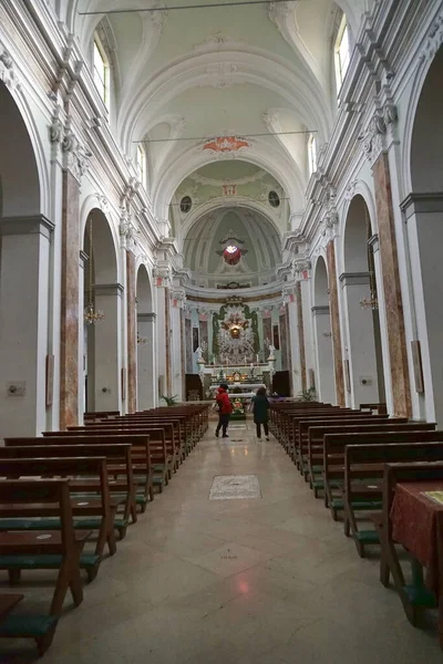 Wnętrze Kościoła Sant Agostino Arezzo Toskania Włochy — Zdjęcie stockowe
