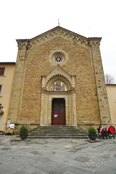 Arezzo Tuscany Talya Daki San Michele Kilisesi Cephesi — Stok fotoğraf