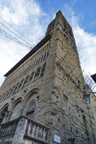 Klocktorn Kyrkan Santa Maria Assunta Arezzo Toscana Italien — Stockfoto