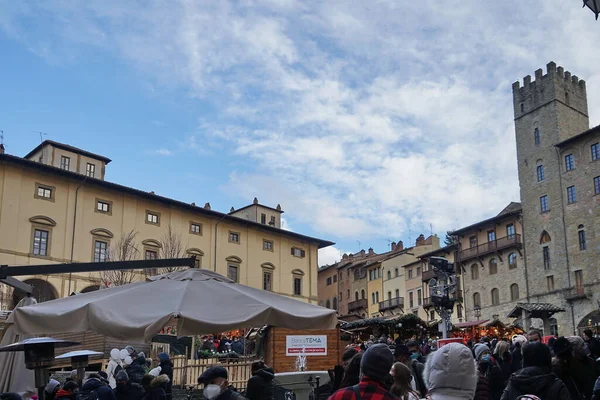 Grande Praça Arezzo Toscana Italia — Fotografia de Stock