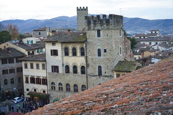 Uitzicht Vanuit Lucht Het Historische Centrum Van Arezzo Toscane Italië — Stockfoto