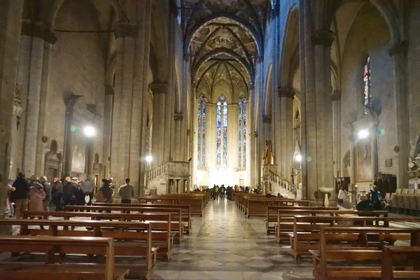 Interior Catedral Arezzo Toscana Itália — Fotografia de Stock