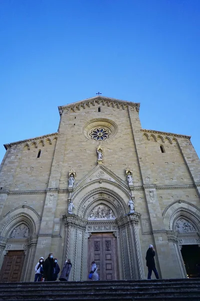 Facciata Del Duomo Arezzo Toscana Italia — Foto Stock