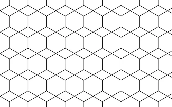 Abstract Geometrisch Patroon Met Lijnen Rhombussen Een Naadloze Vectorachtergrond Zwart — Stockvector