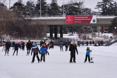 Ottawa, Ontario, Kanada - 22 Ocak 2022: Buz patencileri, 