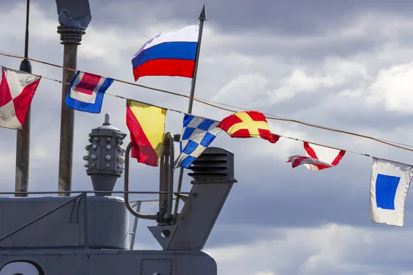 Petersburg Rusya Temmuz 2021 Donanma Alfabesi Donanma Günü Kutlamaları Sırasındaki — Stok fotoğraf