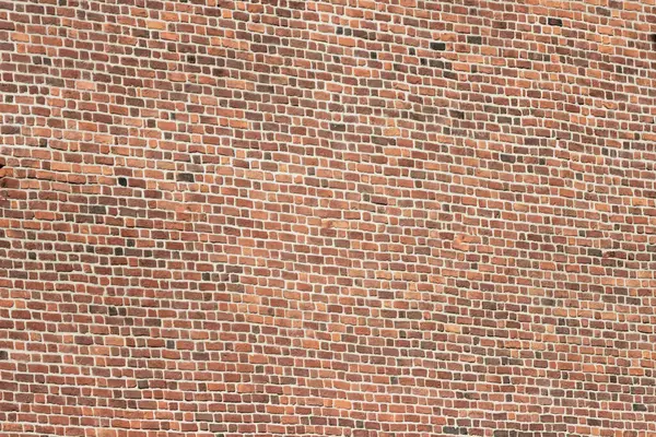 Large Mur Briques Vierges Vieux Bâtiment Maçonnerie Inégale Sur Grand — Photo