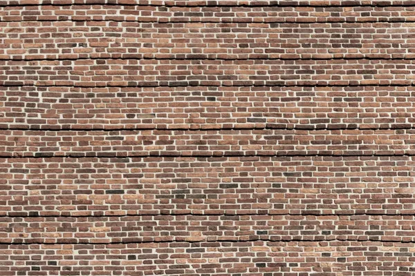 Large Mur Briques Vierges Vieux Bâtiment Maçonnerie Inégale Sur Grand — Photo