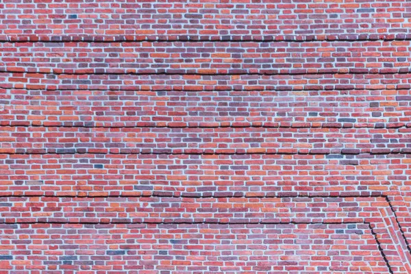 Large Mur Briques Vierges Vieux Bâtiment Maçonnerie Inégale Sur Grand — Photo