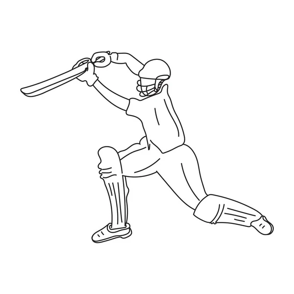 Illustration Batsman Playing Cricket Championship Sports Batsman Playing Cricket — стоковый вектор