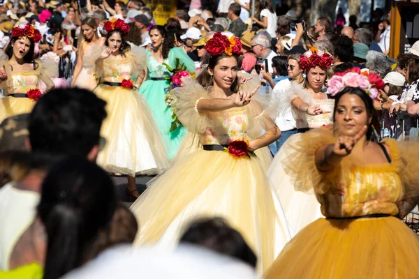 Funchal Madera Maja 2022 Słynny Festiwal Kwiatów Festa Flor Maderze — Zdjęcie stockowe