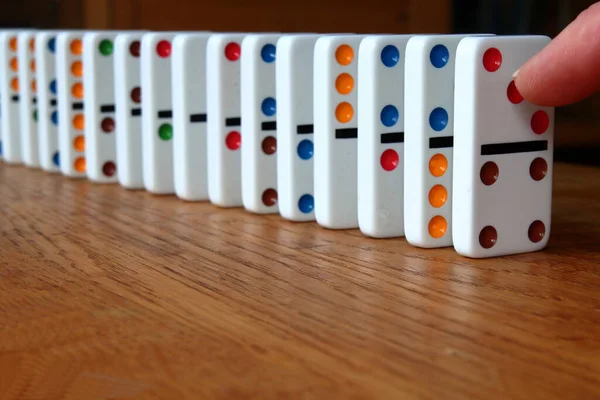 Domino Hattı Itilmeye Hazır — Stok fotoğraf