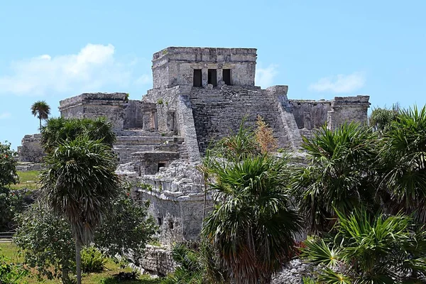 Μάγια Ερείπια Στην Tulum Μεξικό — Φωτογραφία Αρχείου