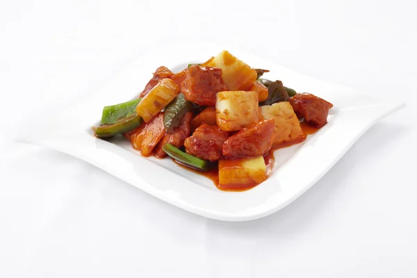 Sweet and sour sauce fried dish — Stock Photo, Image