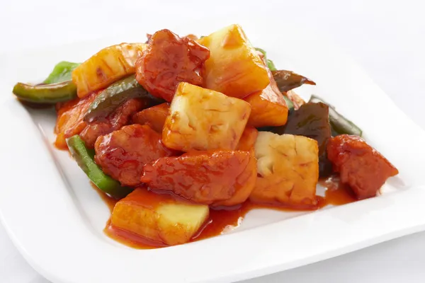 Sweet and sour sauce fried dish — Stock Photo, Image