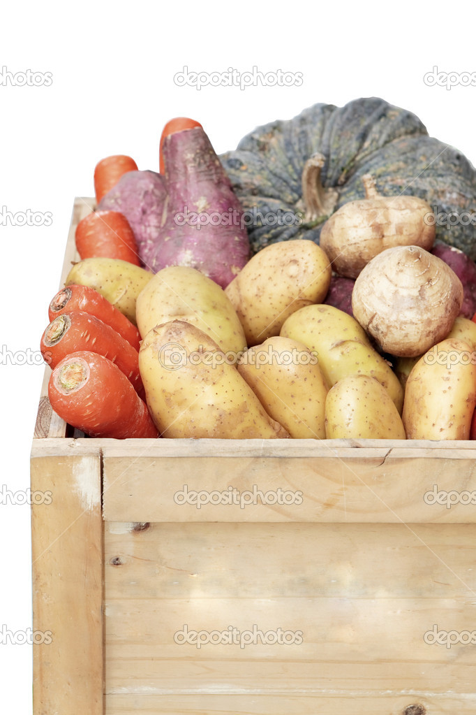 Organic vegetables crate