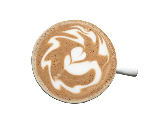 Heißer Mokka mit Latte Art — Stockfoto